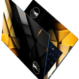 Flipkart SmartBuy Full Body Laptop Skin for Laptops Upto 15.6 Inch - Dell Gold & Black Geometric HD Sticker No Residue Removable Self Adhesive Vinyl Laptop Decal 15.6-image-51