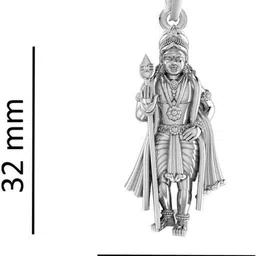 akshat sapphire Sterling Silver (92.5% purity) God kartikey Pendant for Men & Women Pure Silver Sterling Silver Pendant image 3