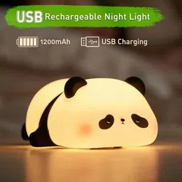 finaro Cute Sleeping Panda Night Light for Kids ( multicolor)_M186 Night Lamp image 3