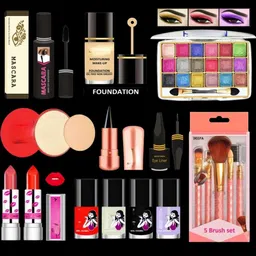 brown blush Beauty Kit with Lipstick, Kajal, and Foundation-picture-22