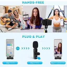 Gentlemob k8 mic microphones just play N plug supported with Android and iOS Black Edition with Expansion Pack Only image 2