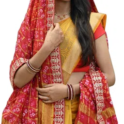 ranisatiya creation Art Silk Embroidered Multicolor Women Dupatta image 2