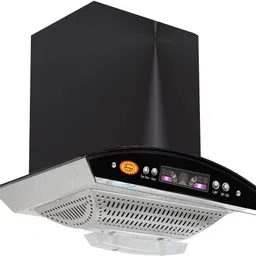 maplin Surya Eco Push Auto Clean Wall Mounted Black 1050 CMH Chimney image 2