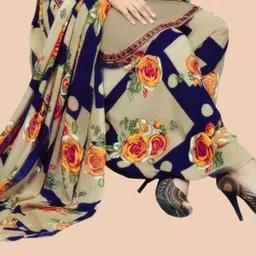 houseofcommon Unstitched Crepe Kurta & Churidar Material Printed image 3