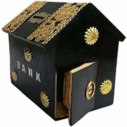 lyqart Wooden Handmade Money Bank | Piggy Bank | Coin Storage Box | Gullak Wooden | Money Bank with Lock | Gift Item Coin Bank-picture-26