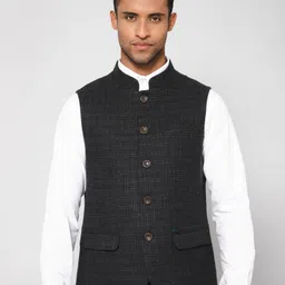 cantabil Self Design Men Waistcoat-picture-14