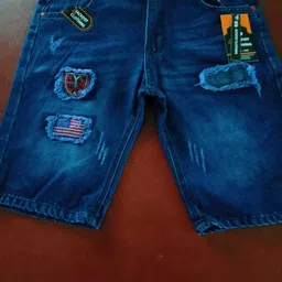 joshua jenny Solid Men Denim Blue Denim Shorts image 1