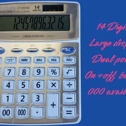 fuxion NEW INNOVATION HIGH QUALITY ATTRACTIVE LOOK LARGE&HD DISPLAY METALIC FACEPLATE DUAL POWER FAIR & FAST ELECTRONIC CHECK & CORRECT 2 YEARS WARRANTY BasicCalculator image 3