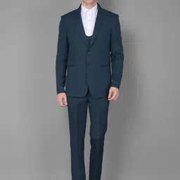 canary london Men 3-Piece Formal Suit Solid Suit image 1