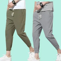 shotek Pack of 2 Men Solid Multicolor Track Pants-picture-12