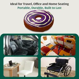 handloom bazaar Polyester Fibre Cushion Pack of 1 Abstract Donut/Doughnut Cushion/Pillow | Velvet Fabric|Birthday Gifts | Soft Toys image 3