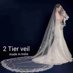 unique bridal floor veil Floor Wedding Viles-picture-27