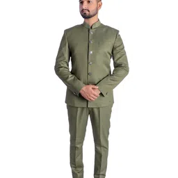 evauke Men jodpuri bandhgala Solid Suit-picture-40