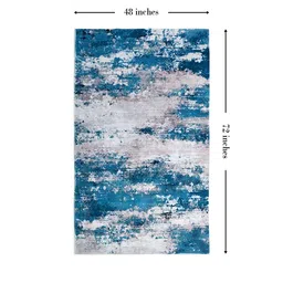sapana carpet-mats multicolor Abstract 4 ft x 6 ft Machine Made Carpet image 3