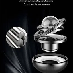 nakca Car Solar Perfumes & Freshener Double Ring Rotating Crystal Car Air Freshener Car Solar Perfumes & Freshener Double Ring Rotating Crystal Car Air Freshener Air Purifier image 4