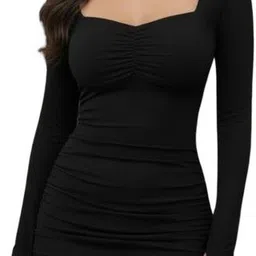 j s fashion Women Maxi Black Full Length Dress-picture-12