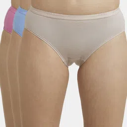 jockey 1523 High Coverage Super Combed Cotton with StayFresh Treatment Women Hipster Multicolor Panty image 1