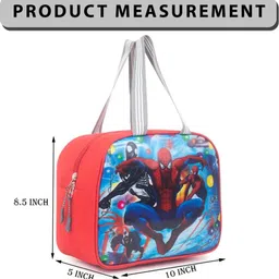 zylo Unisex Kids spider man Cartoon Tiffin Lunch Bag for school, college, picnic Waterproof Lunch Bag image 2