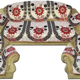 multitex Cotton Floral 3+1+1 Seater Sofa Cover image 2