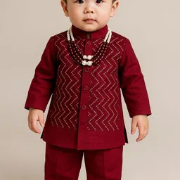 konika fashion Men Cotton Blend Kurta Pyjama Set image 1