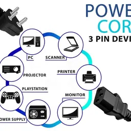 Sadow Power Cord 10 m Desktop Power Cable for Computers Printers image 2
