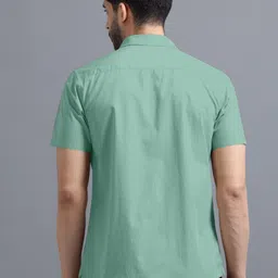 vtexx Men Regular Fit Solid Spread Collar Casual Shirt image 2