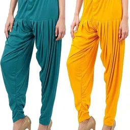 mk trendy fashions Viscose Rayon Solid Patiala image 3