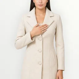 pepzoo Women Solid Double Breasted Casual Blazer image 1