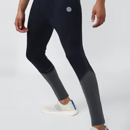 van heusen Color Block Men Dark Blue Tights image 3