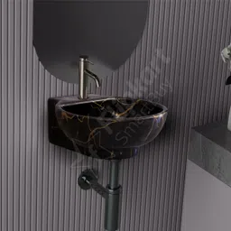 flipkart smartbuy 2 in 1 wall hung basin and tabel top basin Premium Quality 1504 f Wall Hung Basin image 3