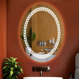 18X24 inch Oval Wall Mounting Mirror with Light Bathroom Mirror-image-0