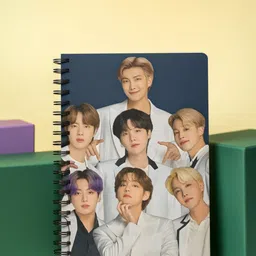 culture graphic The '' BTS Lover '' Size A5 Notebook unrulled 160 Pages (White) Pack of 1 A5 Notebook Unruled 160 Pages-picture-39