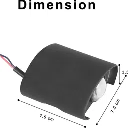 aadi Wallchiere Wall Lamp Up Down With Bulb Post Light Outdoor Lamp (Black) Post Light Outdoor Lamp image 4