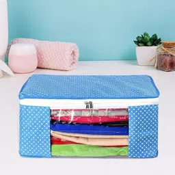 Love Store Set of 6 Cotton Quilted 3 Layered Foldable Saree Covers / Wardrobe Organizer Cotton Laundry Bag image 2