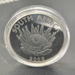vkcoins South Africa 1 Rand Mahatma Gandhi 2008 Beautiful Colour with Capsool Modern Coin Collection image 3