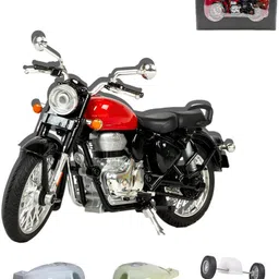Metal Body Toy Motorcycle with Free Wheel and Rubber Tyres-image-60
