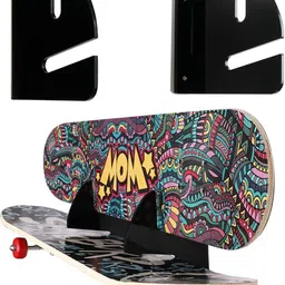 parikshit sublimation Acrylic Skateboard Wall Holder Black Stand Organizer Wall Mounted 5 cm x 17 cm Skateboard-picture-19