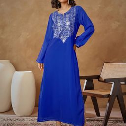 shae by sassafras Women A-line Dark Blue Maxi/Full Length Dress-picture-20