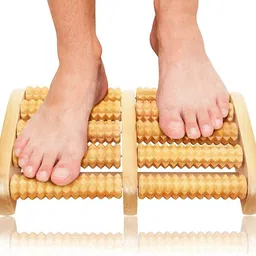 Granth Enterprise 2899 Solid Wood Roller Legs Wooden Massager Acupuncture Massager Points Rubbed Wooden 6 Roller Foot Massager Massager-image-50