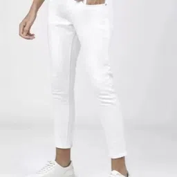 houseofcommon Men Slim Mid Rise White Jeans image 2