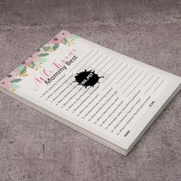 inkdotpot Who Knows Mommy Best Baby Shower Game Floral Wreath Theme Party Supply 50 Pcs Invitation Card image 5