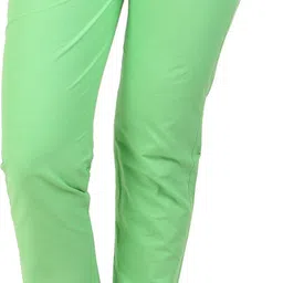 houseofcommon Women Regular Fit Green Cotton Blend Trousers-picture-33