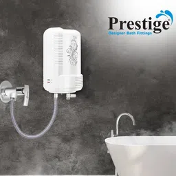 prestige Passion Angle Cock Brass With Wall Flange (Disc Fitting | Quarter Turn) (Silver) Angle Cock Faucet image 4