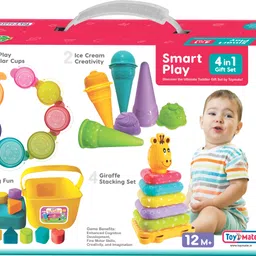 toymate Smart Play 4 in 1 Shape Sorter, Stacker, Ice Cream Toy, Bath Toys 12M+ image 2