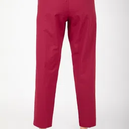 mirayya Women Regular Fit Maroon Cotton Blend Trousers image 2