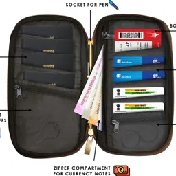 hvh world Men & Women Travel Tan, Black Artificial Leather Wallet image 2