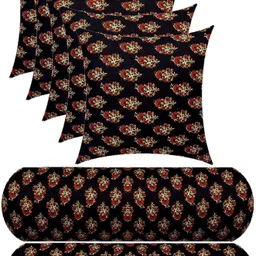 changers 5 Cushion And 2 Microfibre Floral Bolster Pack of 7-picture-35