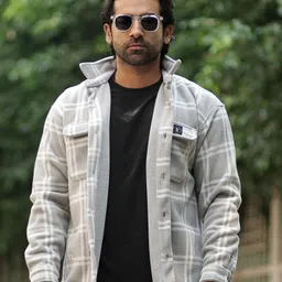 maniac Men Checkered Casual Jacket-picture-13