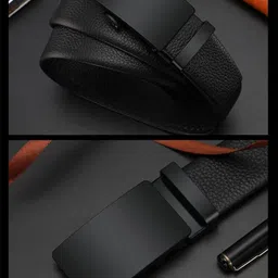 nexbelt Men Formal, Formal Black Artificial Leather Belt image 2