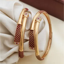 ak Brass Diamond Gold-plated Bangle Set-picture-27